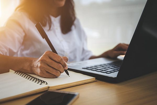 Online learning laptop work