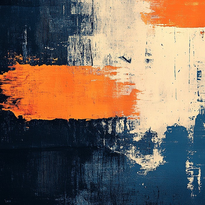 Abstract painting block colour