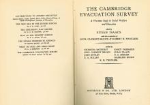 cambridge evacuation survey: a wartime study in social welfare and education is published, edited by susan isaacs