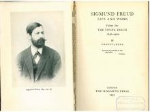 ernest jones publishes the first volume of his authoritative biography of sigmund freud