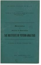 the institute of psychoanalysis is established