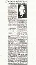 john bowlby dies at his holiday home