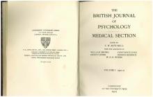 medical section of bps establish british journal of medical psychology